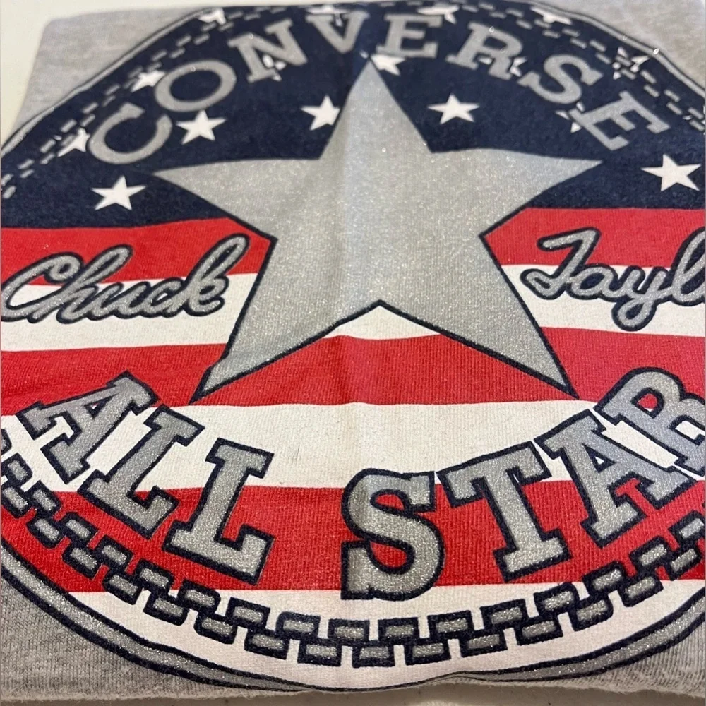 EUC Converse Chuck Taylor Youth Gray Tee w/Graphic; Size M 10-12 yrs; Unisex